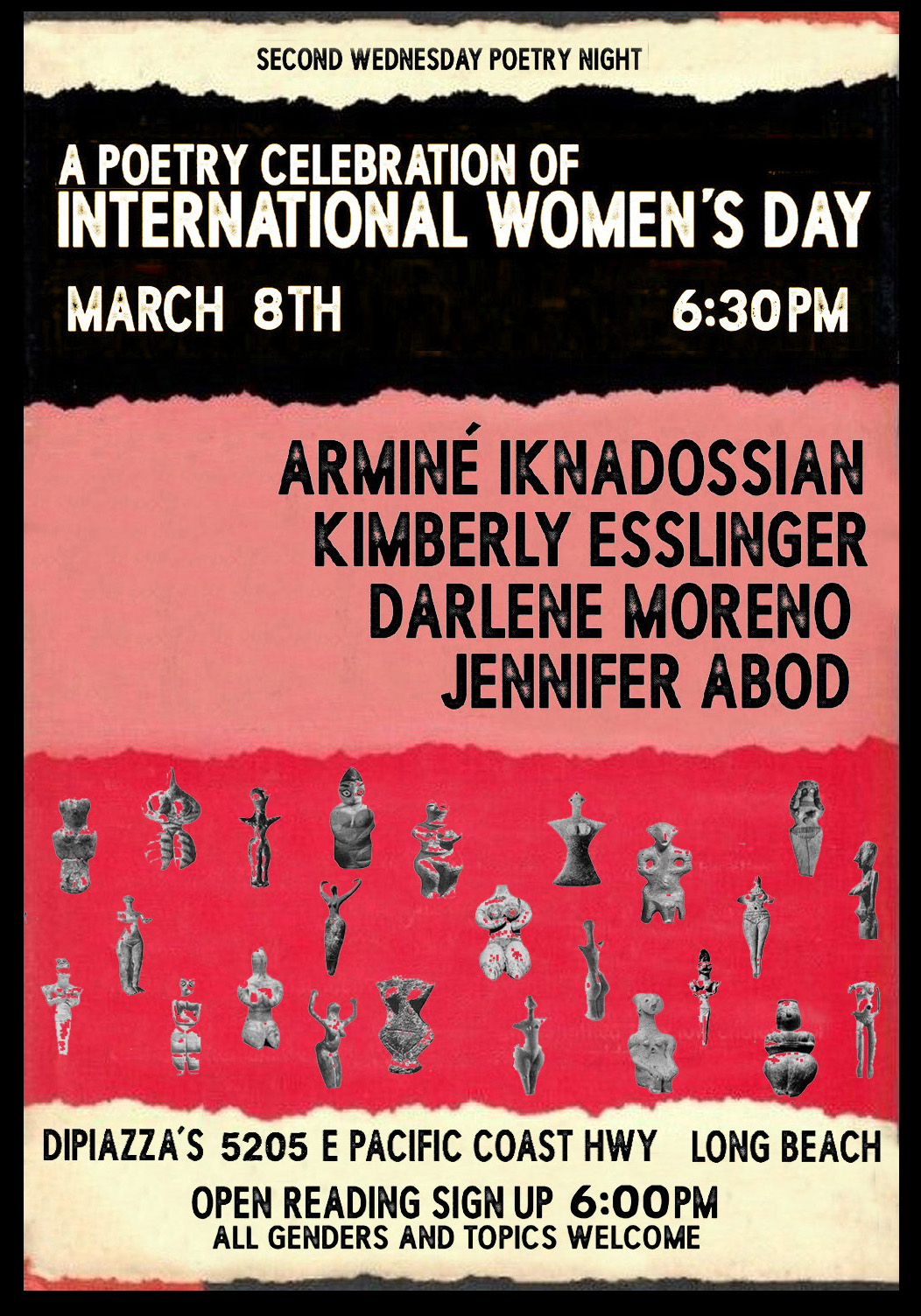 Reading | International Women’s Day,  Second Wednesday Poetry